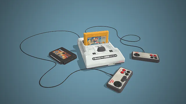 复古游戏机  怀旧游戏设备  红白机衍生机型  童年游戏场景
