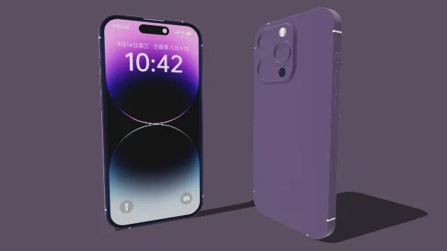 紫色手机  时尚外观  简约设计  移动设备