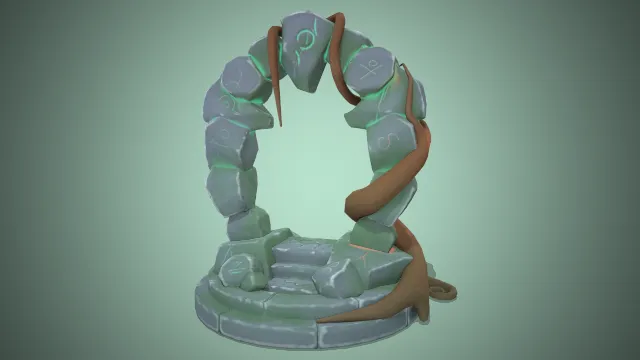 古代传送门门洞魔法法阵拱门道具