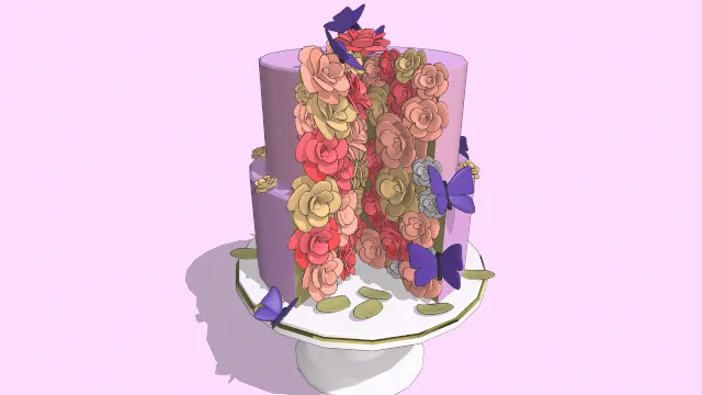 动漫风格化蛋糕甜点食物模型