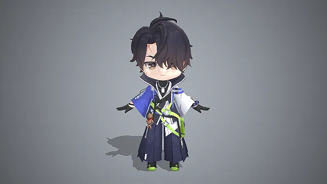 潮酷穿搭  和风机能风  黑短发少年  棕瞳