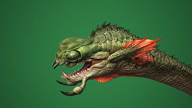 赤鳍绿鳞毒蛟  掠食异兽  副本怪物  怪物模型  巨蟒