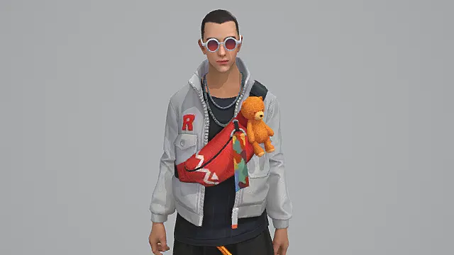 潮流街头风格时尚青年模型