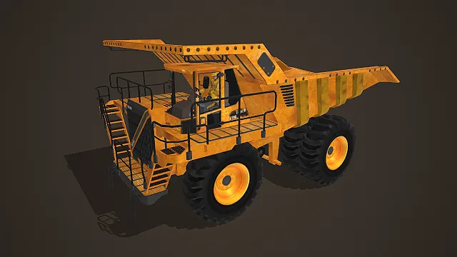 工程用重型矿用自卸车 3D 模型