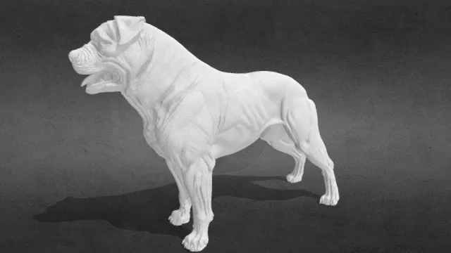 罗威纳犬雕塑 狗雕像