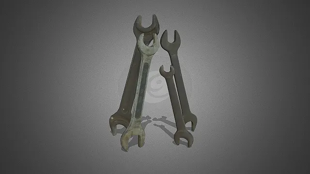 写实开口扳手套装  维修工具  五金器具  多规格尺寸