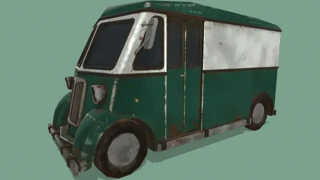 马蒙·赫林顿送货货车破旧皮卡车汽车