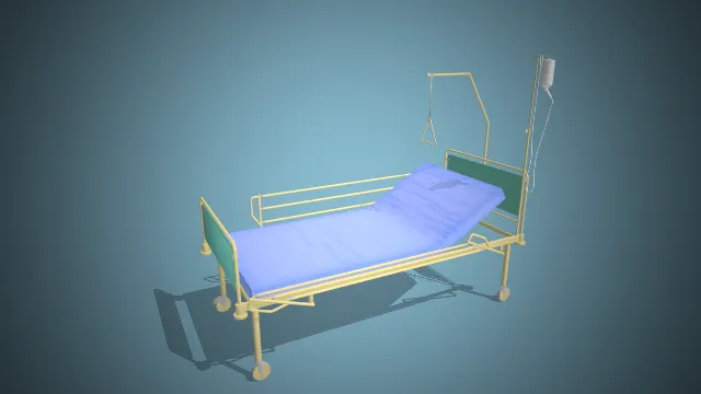 一张医用病床的3D模型
