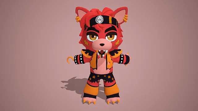 Glamrock Foxy 毛绒玩具 3D模型