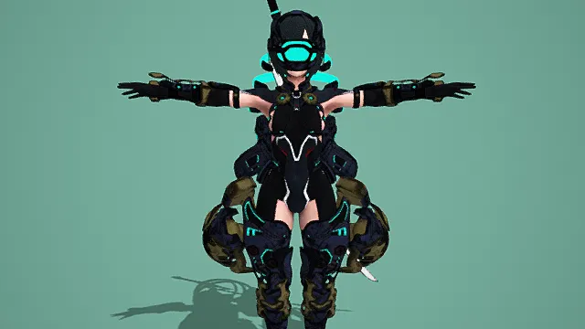 科幻游戏角色人物女孩   动漫3D模型