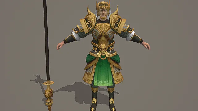 金翠邪将·狠厉型古风反派战将套装