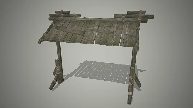 简易木棚  遮阳棚道具  古风武侠  市井道具