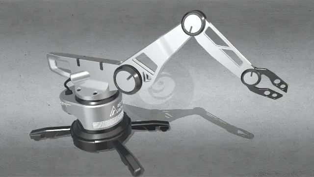 现代风格的3D机械臂模型