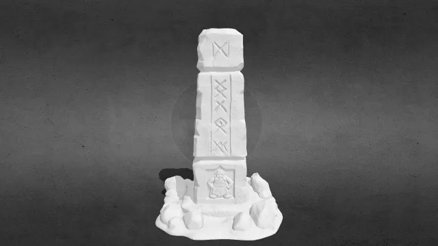 远古矮人石柱04stl