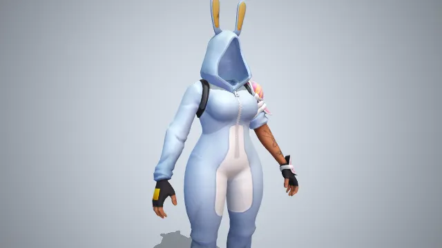 蓝色的兔子套装模型