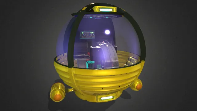 海洋驾驶工具科技球形潜水器模型