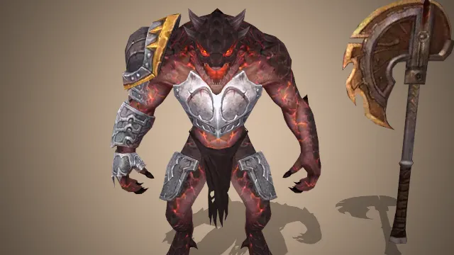 WarChief 兽族 战斧 披甲