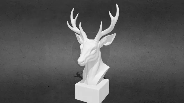鹿胸像01stl