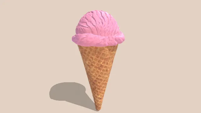 冰淇淋球甜筒甜点食物