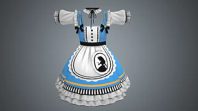 爱丽儿主题洛丽塔裙模型