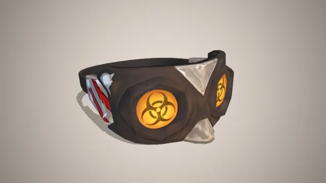 铁制面具只遮挡眼睛部位