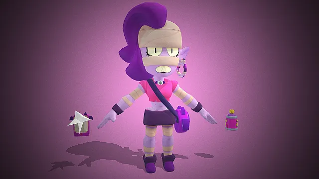 emz艾魅  荒野乱斗  定型喷雾  战士  游戏模型