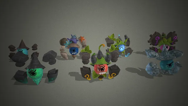 奇幻卡通玩偶  独眼小精灵  石头人  玩偶