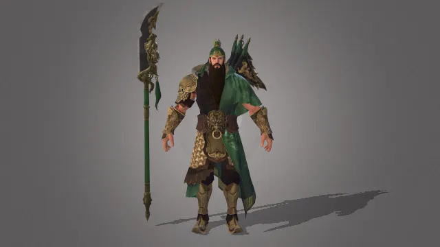 游戏模型 人物模型 关羽 游戏皮肤