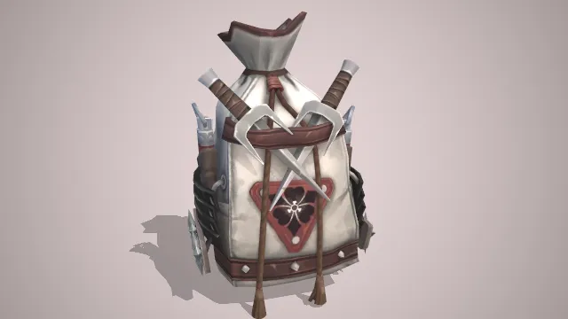 白色布袋包装有众多武器