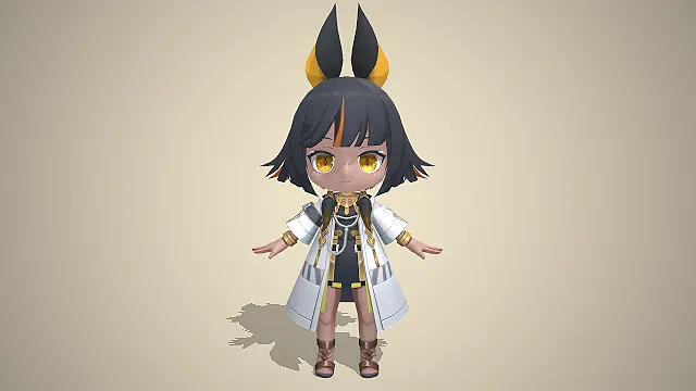 古埃及风  兽耳娘  黑金配色  二次元