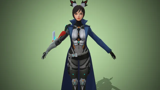 Francesca_Another1 马尾 蓝色底调衣服 护卫