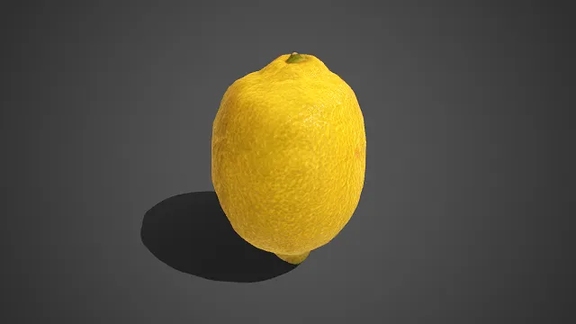 写实风格  黄柠檬  鲜亮  轻微凹凸质感  绿色果蒂  质感逼真  厨房主题