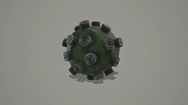 战术范围风多管爆破雷3D模型