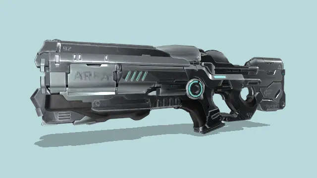 强烈科幻风格的脉冲步枪3D模型