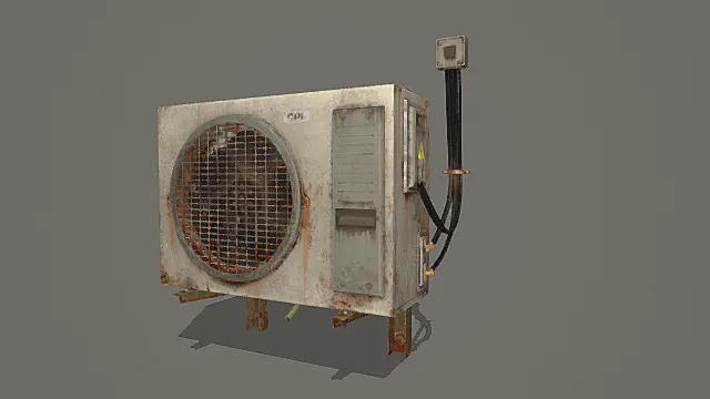 旧化生锈空调外机3D模型