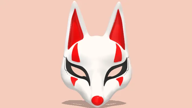 狐狸面具模型摆件装饰