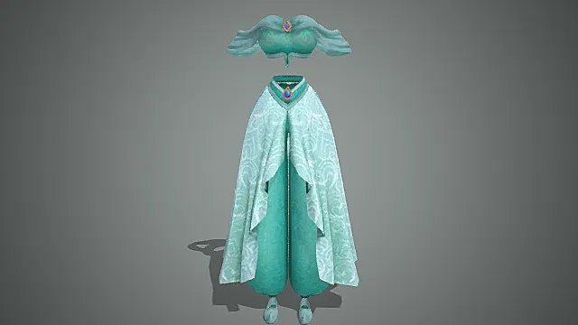 茉莉公主绿纱套装模型 