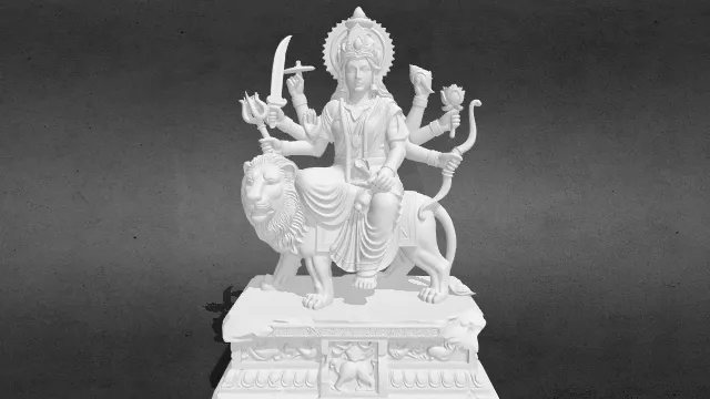 杜尔迦女神神像stl.stl