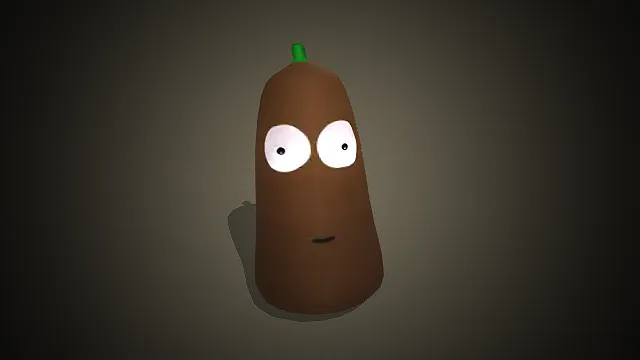 《植物大战僵尸》里 “咖啡豆” 的3D模型