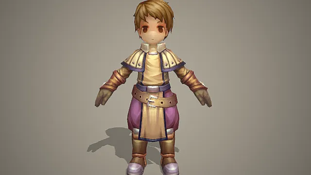 Q 版冒险少年角色模型