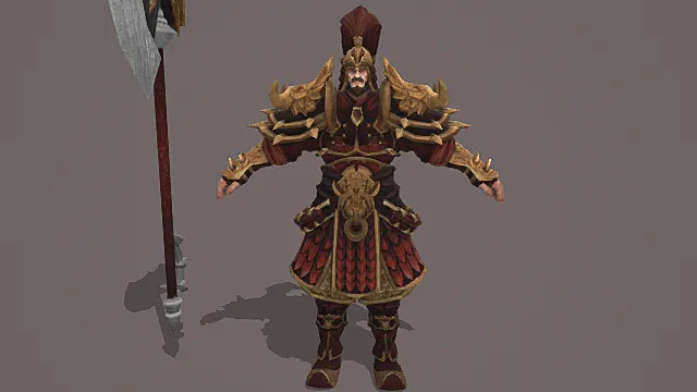 赤金翼将·威赫型古风护国神将套装