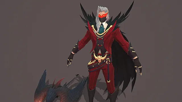 暗羽刺客英雄：猩红礼服暗翼灵宠外观