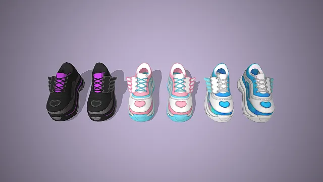 卡通风  厚底运动鞋  老爹鞋  翅膀装饰  甜酷风