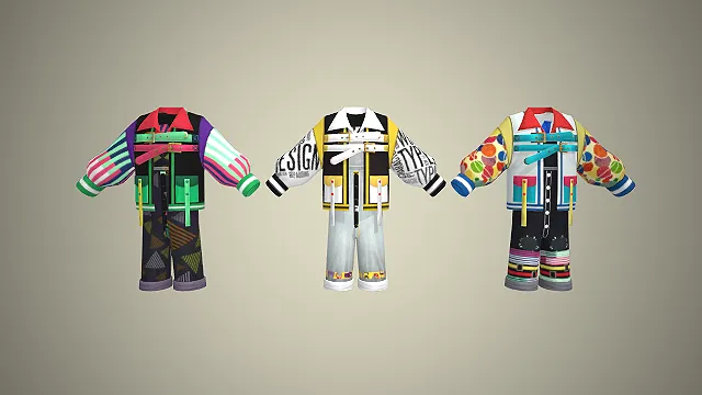 街头风  复古潮酷  字母印花  工装服  撞色拼接