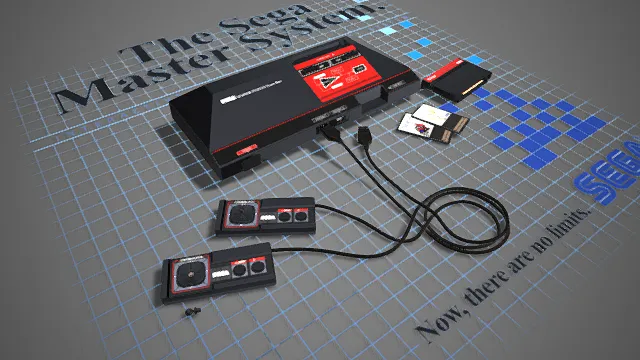 复古  世嘉 Master System  主机套装  游戏卡带  游戏机  80 年代经典设计  