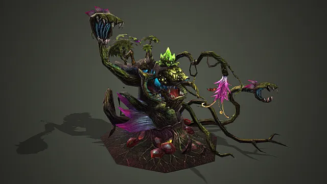 迷境妖林魔化幻森古树模型