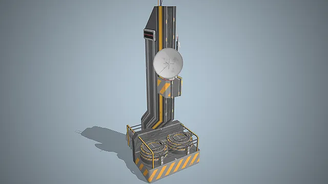 通讯塔设施  卫星天线  基地建筑  未来科技