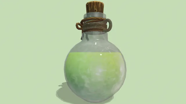 魔法药水玻璃瓶子药剂木楔