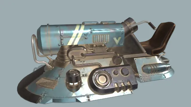 强烈科幻风格的机械交通装置