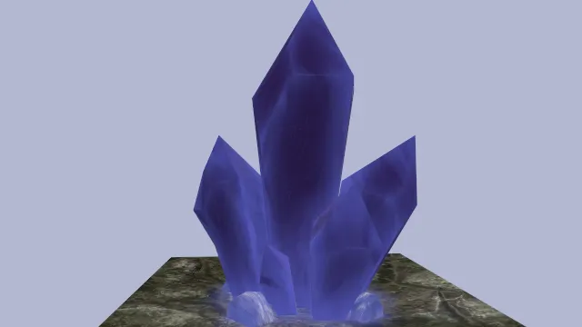 蓝紫色水晶石头模型